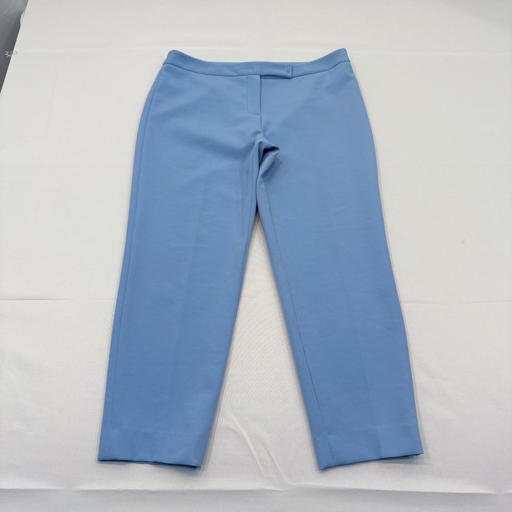 Milly Ankle Dress Pants Trousers Womens 10 Light Blue Crop Tapered Leg Career‎
